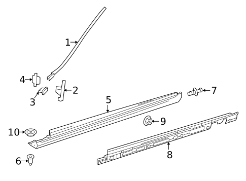 Exterior Trim - Pillars for 2018 Mercedes-Benz GLE63 AMG S #1