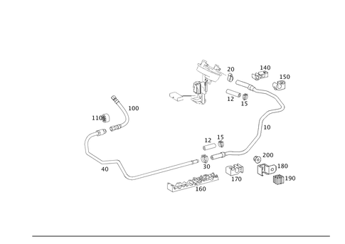 Fuel Lines, Gasoline Vehicles for 2005 Mercedes-Benz E320 #0