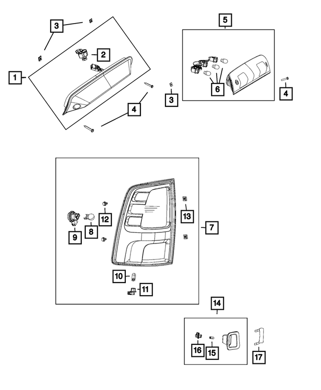 68523966AC - Electrical: Center High Mounted Stop Lamp for Mopar Image image