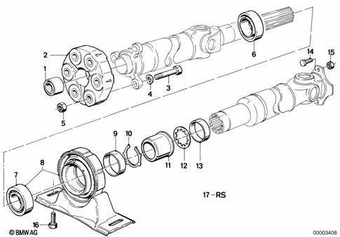 Prop Shaft, Single Components for 1988 BMW M3 #0