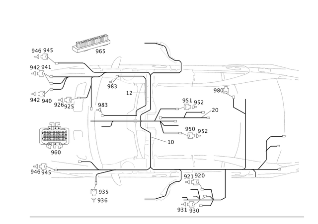 2214402836 - Electrical System: Electrical Wiring Harness for Mercedes-Benz: 250, 300S, S350, S400, S500, S550, S600, S63 AMG Image image