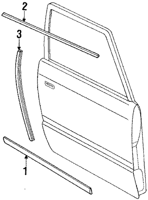 Exterior Trim - Door for 1986 Ford EXP #0