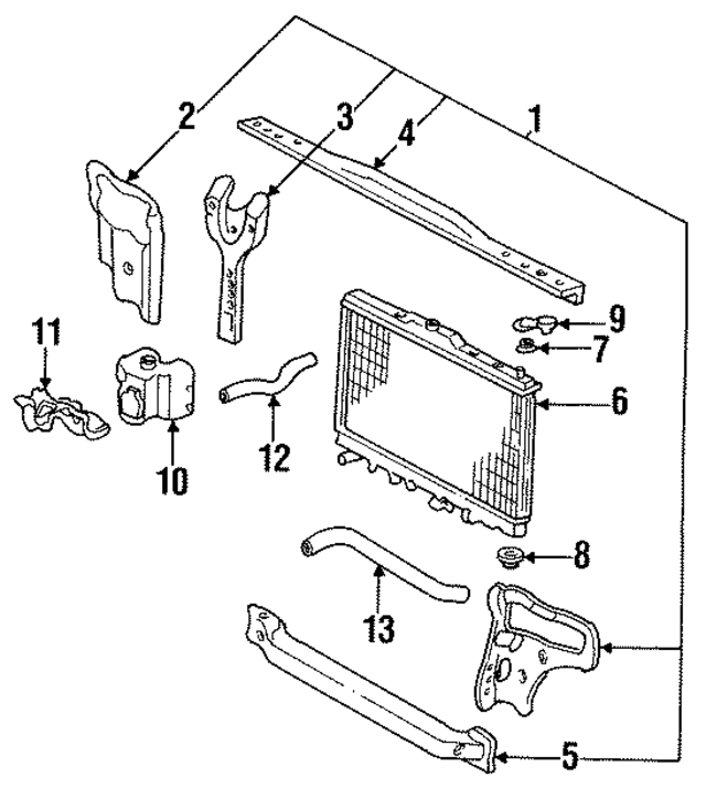 60400SP0N00ZZ - : Radiator Support for Acura Image