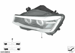 63117401136 - Lighting: Bi-Xenon Headlight, Right for BMW Image