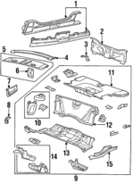 20679824 - Body: Shock Housing for Buick: LeSabre | Oldsmobile: Delta 88 | Pontiac: Bonneville Image