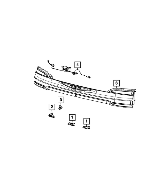 68615487AA - Electrical: License Lamp Applique for Mopar Image image