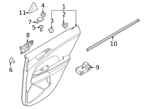 Interior Trim - Rear Door for 2023 Kia Sportage #0