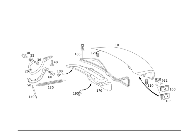 2217570002 - Trunk Lid: Window for Mercedes-Benz Image image