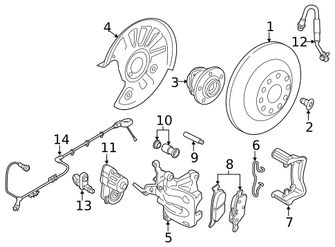 Brake Components for 2018 Volkswagen Atlas #0