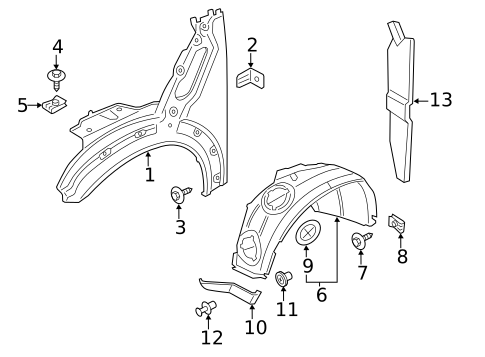 Fender & Components for 2014 Mini Cooper Countryman #0