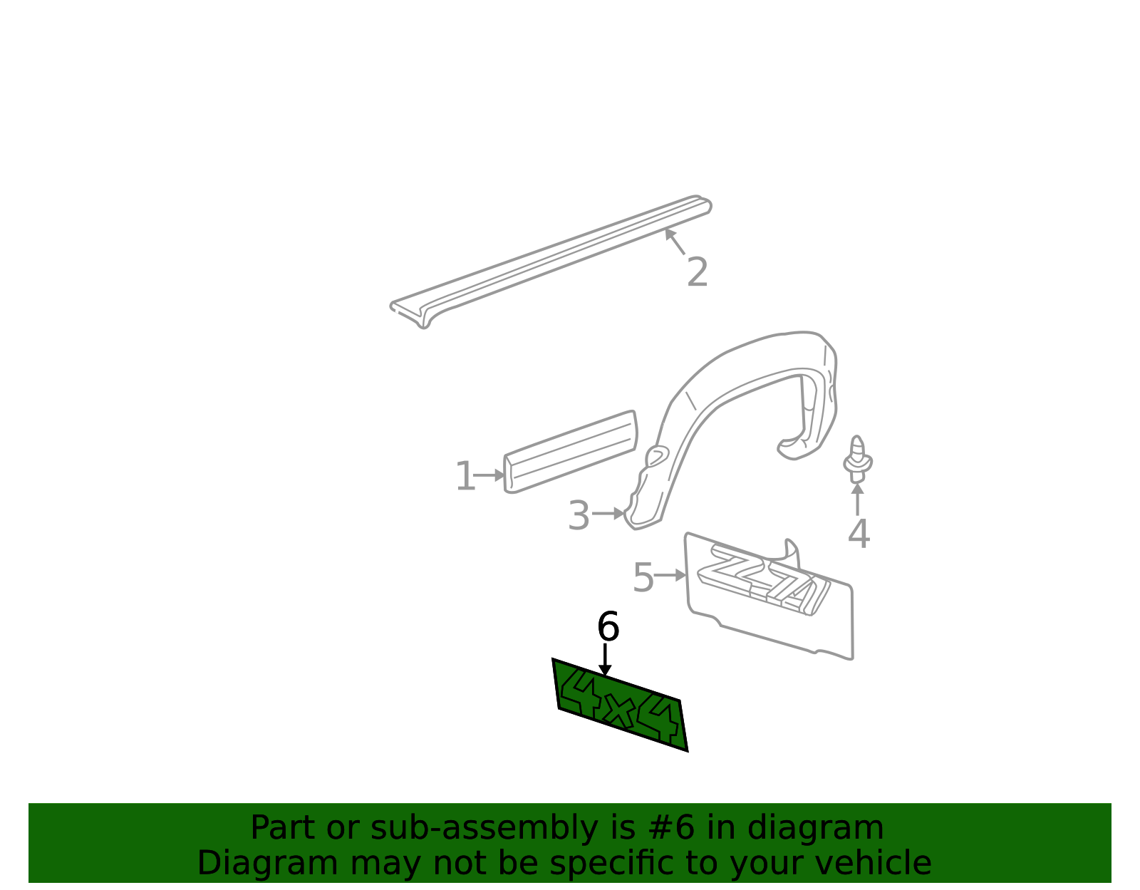 15779675 - 1999-2007 GM - Pickup Box Side Rear 4x4 Decal | Partners Chevy