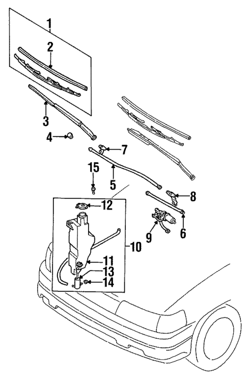 Wiper & Washer Components for 1998 Mazda MPV #0