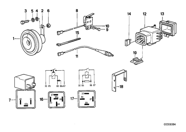 61332306791 - General Electrical System: Horn - 335Hz for BMW-Motorrad Image