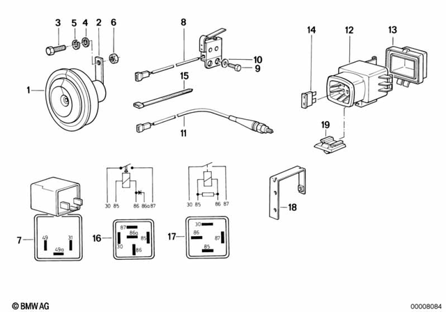 61332306791 - General Electrical System: Horn - 335Hz for BMW-Motorrad Image