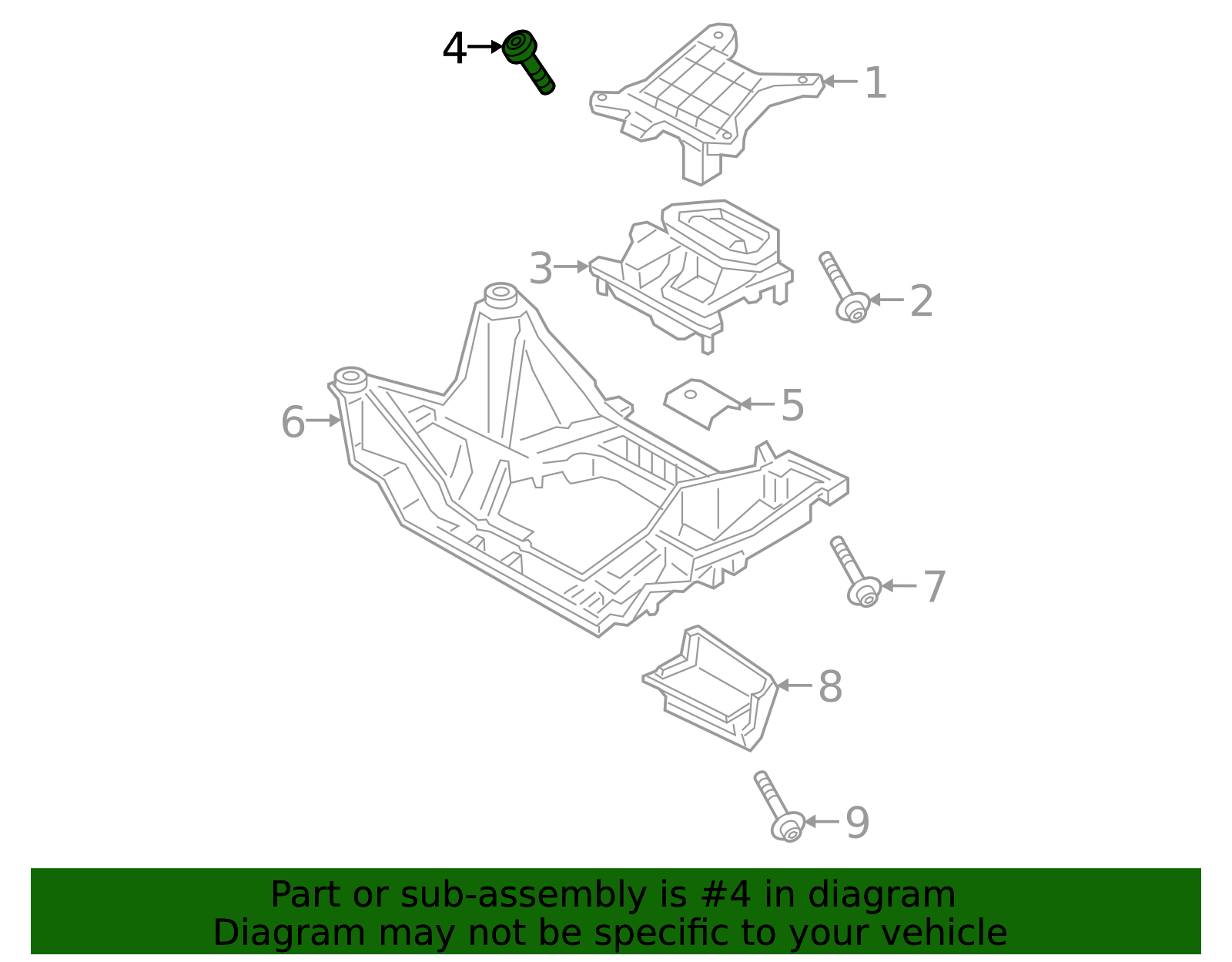 Automatic Transmission Mount Bolt - Porsche (N-912-088-01)