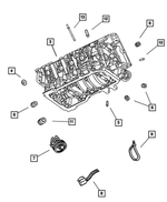 5102738AD - Engine 4.7L Eight Cylinder: Short Block for Mopar Image image