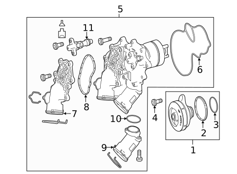 Water Pump for 2021 Mercedes-Benz C63 AMG #1