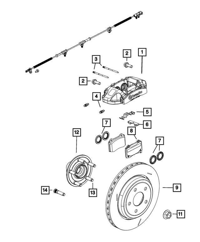 5175108AA - Brakes: Disc Brake Caliper Assembly, Right for Mopar Image