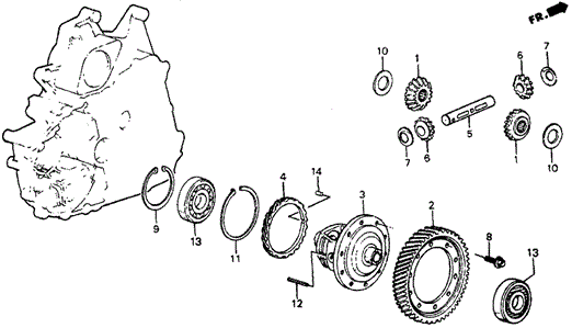 4AT Differential Gear for 1986 Honda Civic #0