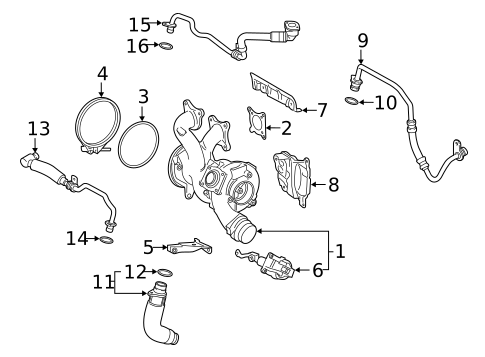 Turbocharger & Components for 2020 BMW 540i #0