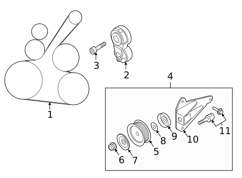 Belts & Pulleys for 2011 Nissan Cube #0