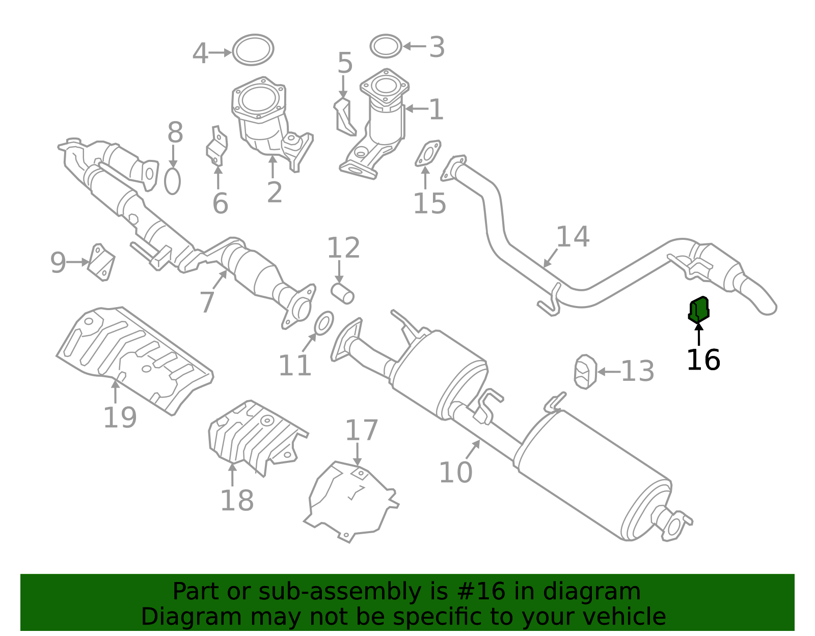 20651-AF400 - Exhaust System Hanger 2009-2025 Nissan | Nissan Wholesale ...