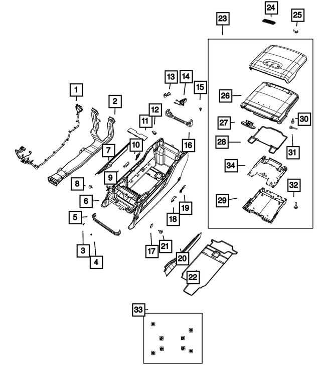 68662790AA - : Armrest Tray for Mopar Image