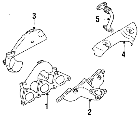 Exhaust Manifold for 1993 Mitsubishi 3000GT #1
