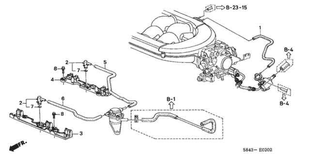 Install Pipe - Tubing (V6) (3) for 2001 Honda Accord #0