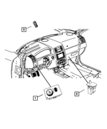 5137535AA - Electrical: Map Light Switch for Chrysler: 300 | Dodge: Challenger, Charger, Magnum, Nitro | Jeep: Commander, Grand Cherokee, Liberty Image