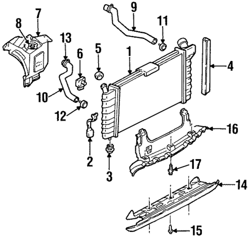 Radiator & Components for 1999 Oldsmobile Intrigue #0