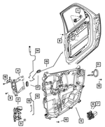 68004826AA - Doors, Door Mirrors and Related Parts: Latch Presenter, Right for Mopar Image