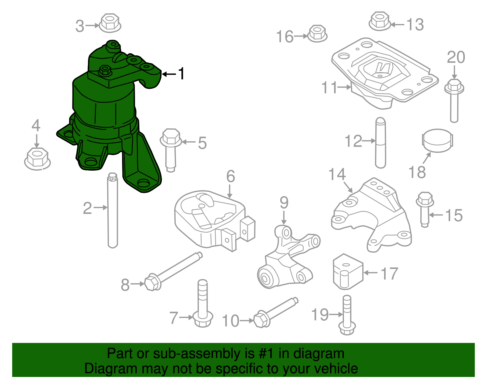 Dragon hawk Ford 3 maoさん　専用 Engine Mount Support Bracket Motor - Front 2.5L | FordUS