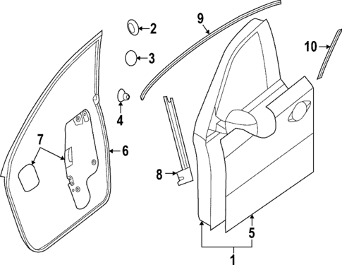 Door & Components for 2013 INFINITI JX35 #0