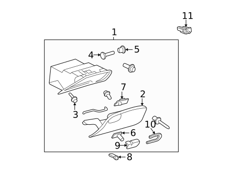Glove Box for 2003 Oldsmobile Alero #0