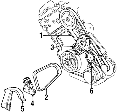 Belts & Pulleys for 1995 Cadillac Seville #0