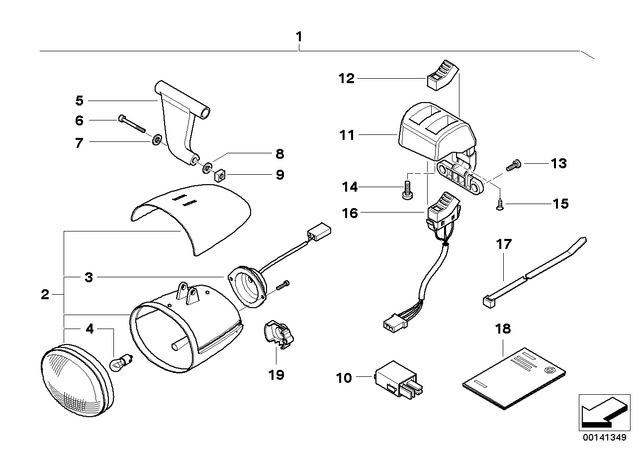 61317683242 - : Fog Lamp Switch for BMW-Motorrad Image