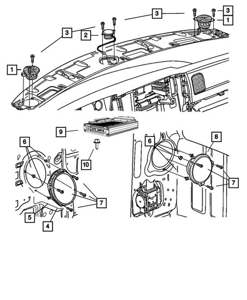 Radio, Antenna, Speakers, DVD, and Video systems for 2008 Dodge Ram 3500 #2