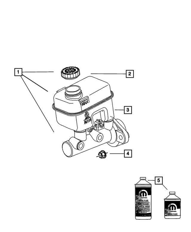 5175104AB - Brakes: Brake Master Cylinder Reservoir for Mopar Image