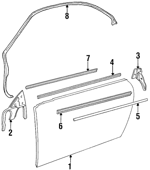 Exterior Trim - Door for 1995 BMW 850CSi #0