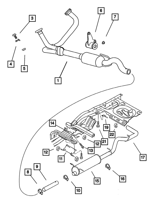 52103435AA - Exhaust: Exhaust Pipe for Mopar Image