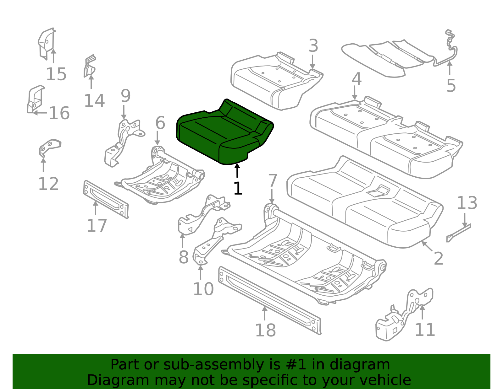 2021-2025 Ford Cushion Cover NL3Z-1663804-MA | Ford OEM Parts Outlet