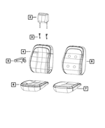 5SF97JXWAA - Interior Trim: Front Headrest for Ram: ProMaster 1500, ProMaster 2500, ProMaster 3500 Image