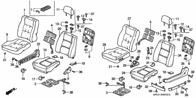 Front Seat for 1993 Acura Legend #0