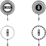 F5LY1130A - Suspension: Center Cap for Lincoln: Mark VIII Image