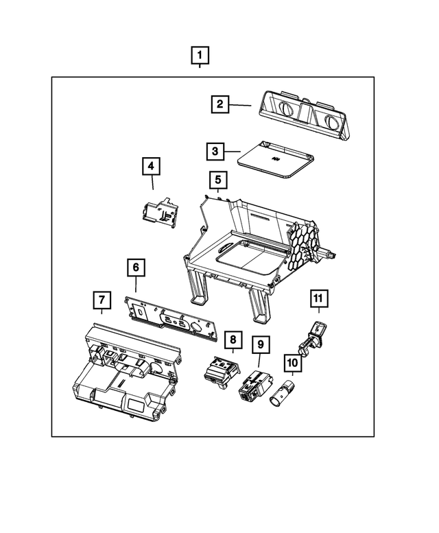 7BU73TXXAD - : Floor Console Bin for Mopar Image