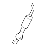 4B9827541A - Body: Lift-gate Latch Control Rod for Audi: A6 Quattro, Allroad Quattro, S6 Image