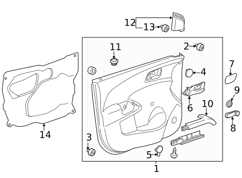 Interior Trim - Front Door for 2017 Chevrolet Sonic #1