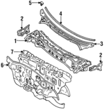 5570016230 - Body: Cowl Top Panel for Toyota: Paseo, Tercel Image