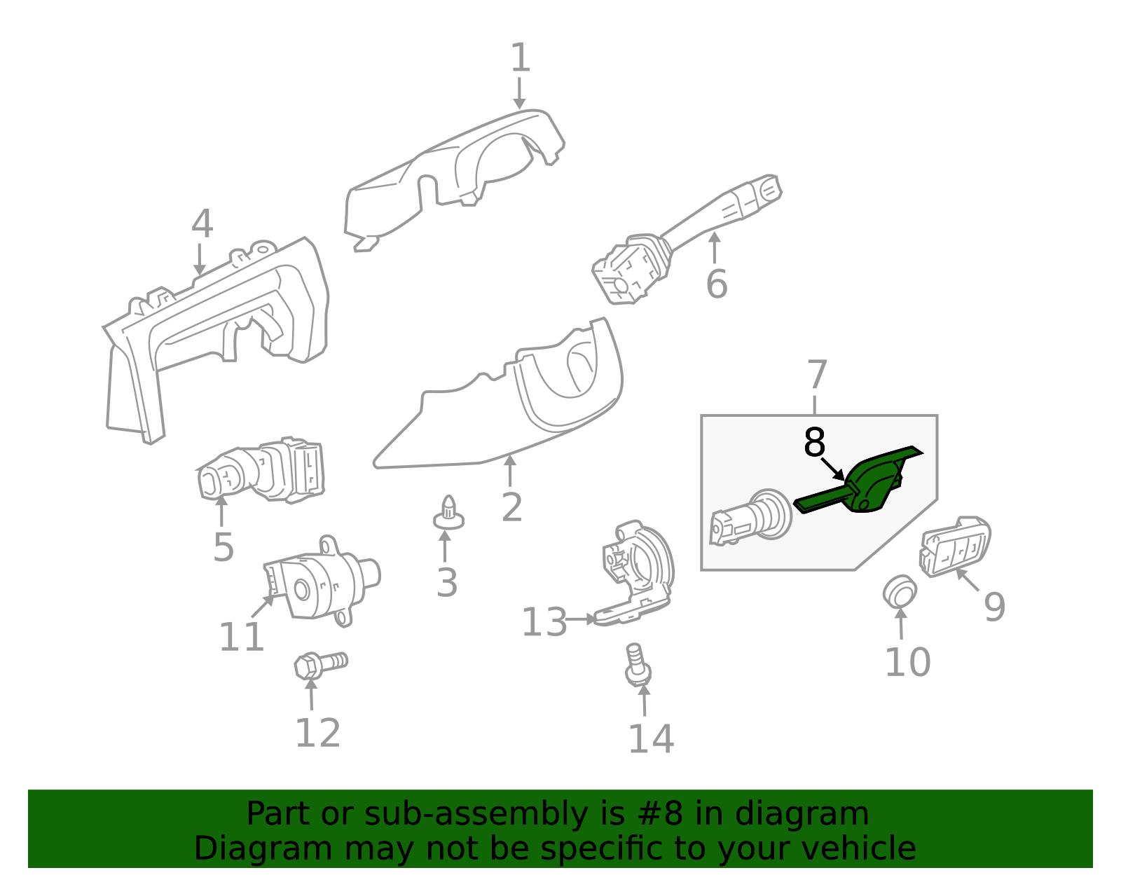 92281663 - Door Lock and Ignition Key 2008-2013 GM | GM Parts